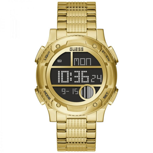 Montre numérique Guess en acier inoxydable doré