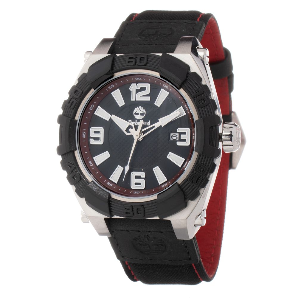 Montre Timberland en cuir noir