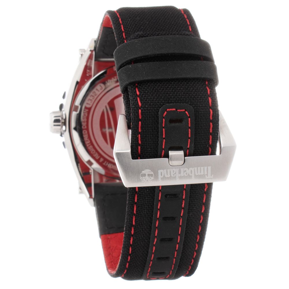 Montre Timberland en cuir noir