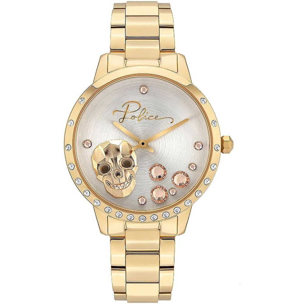 Montre Police en acier inoxydable doré