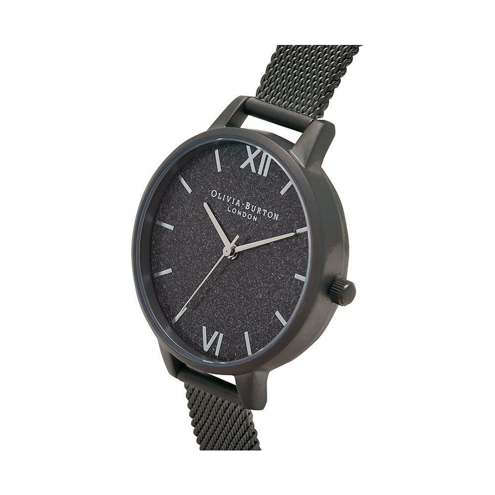 Olivia Burton Black Steel Watch - Clobber Time Watches