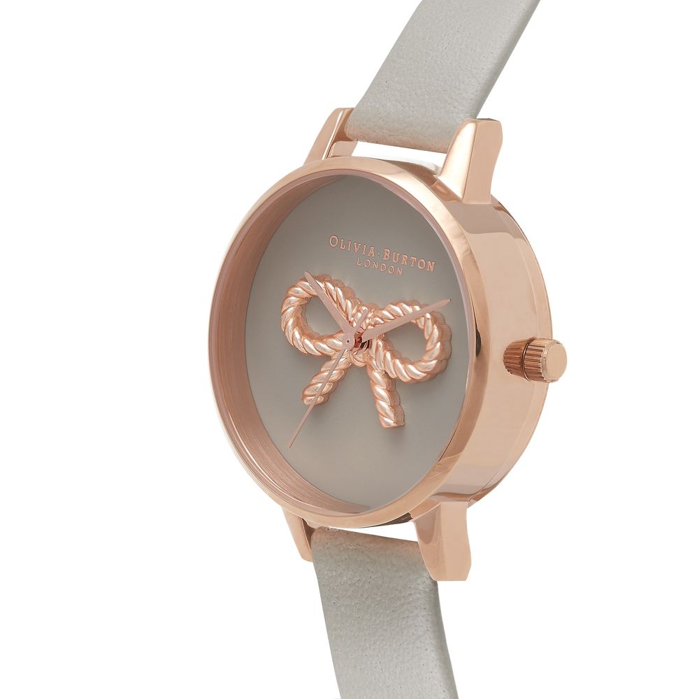 Montre Olivia Burton Sphere Reason pour femme en cuir gris