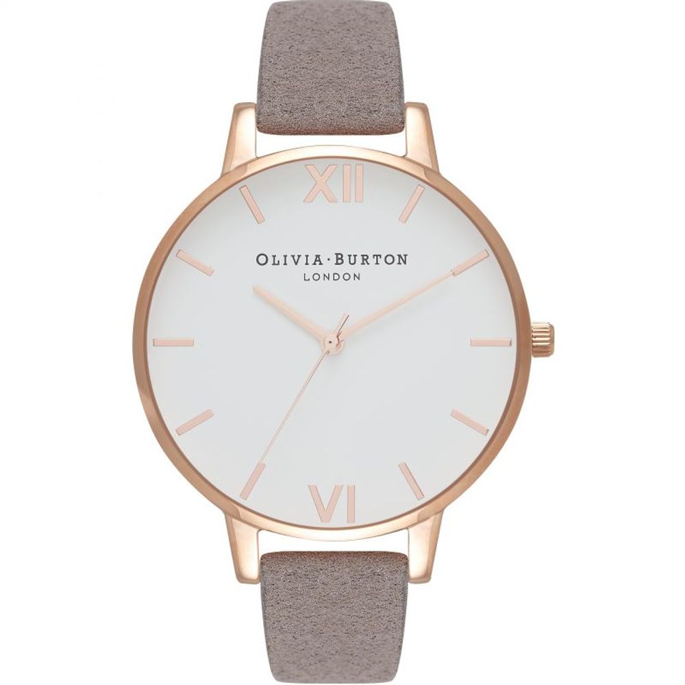 Montre Olivia Burton en cuir synthétique gris