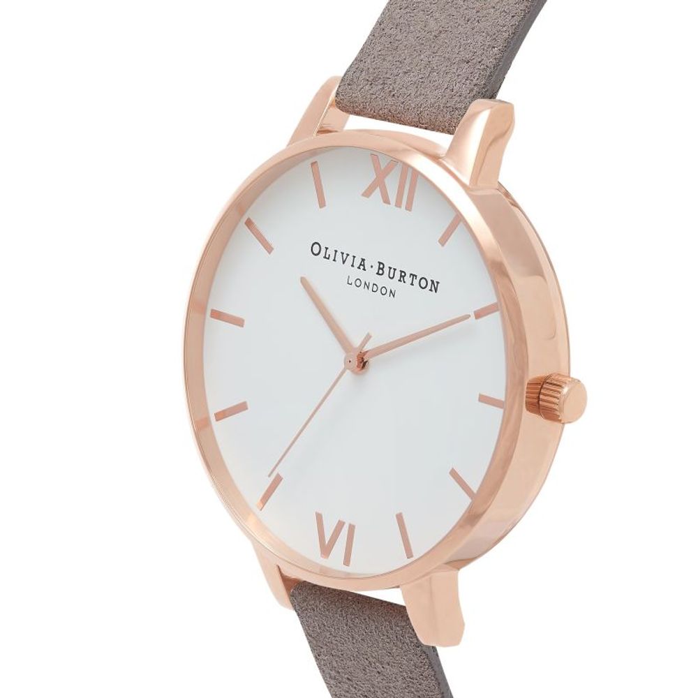 Montre Olivia Burton en cuir synthétique gris