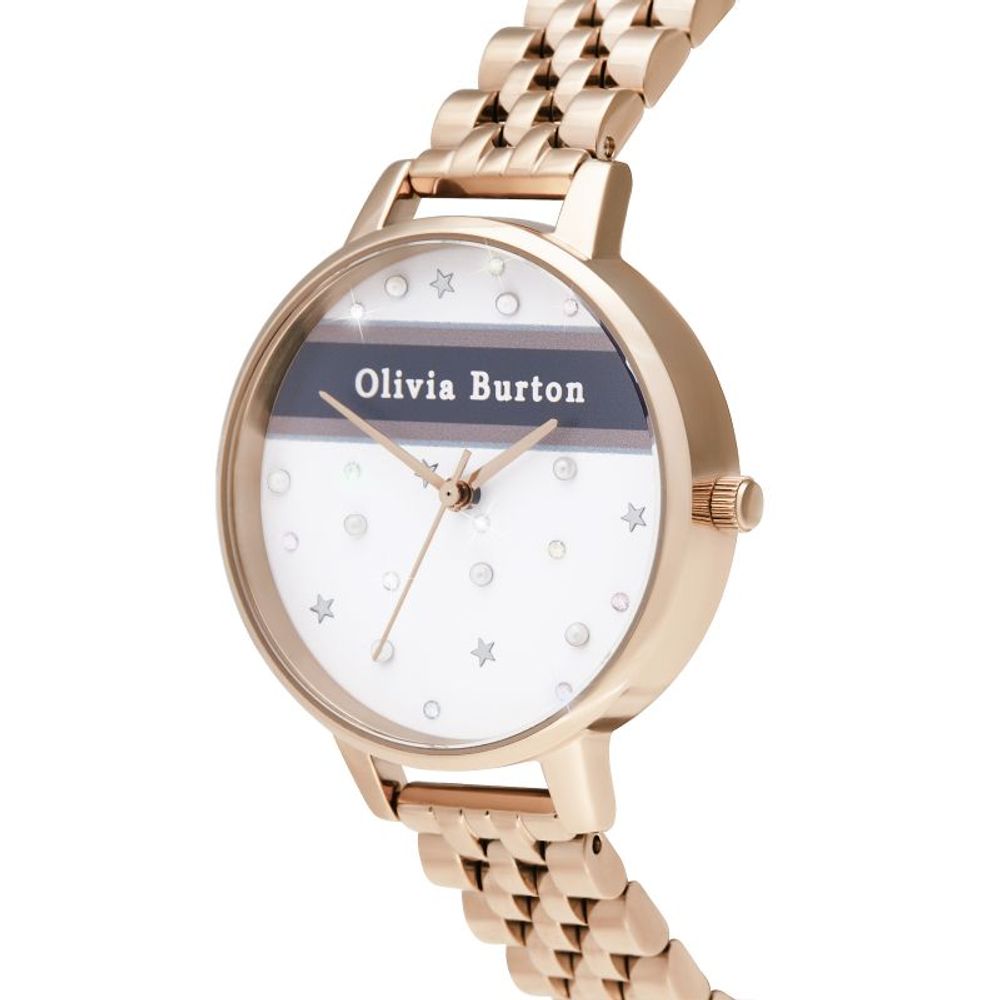 Montre Olivia Burton en acier inoxydable multicolore