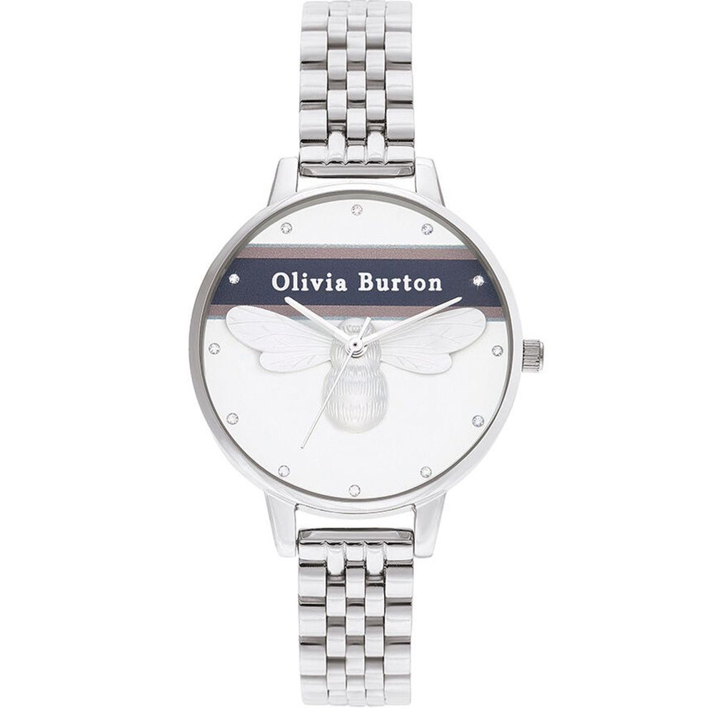 Montre Olivia Burton en acier inoxydable argenté