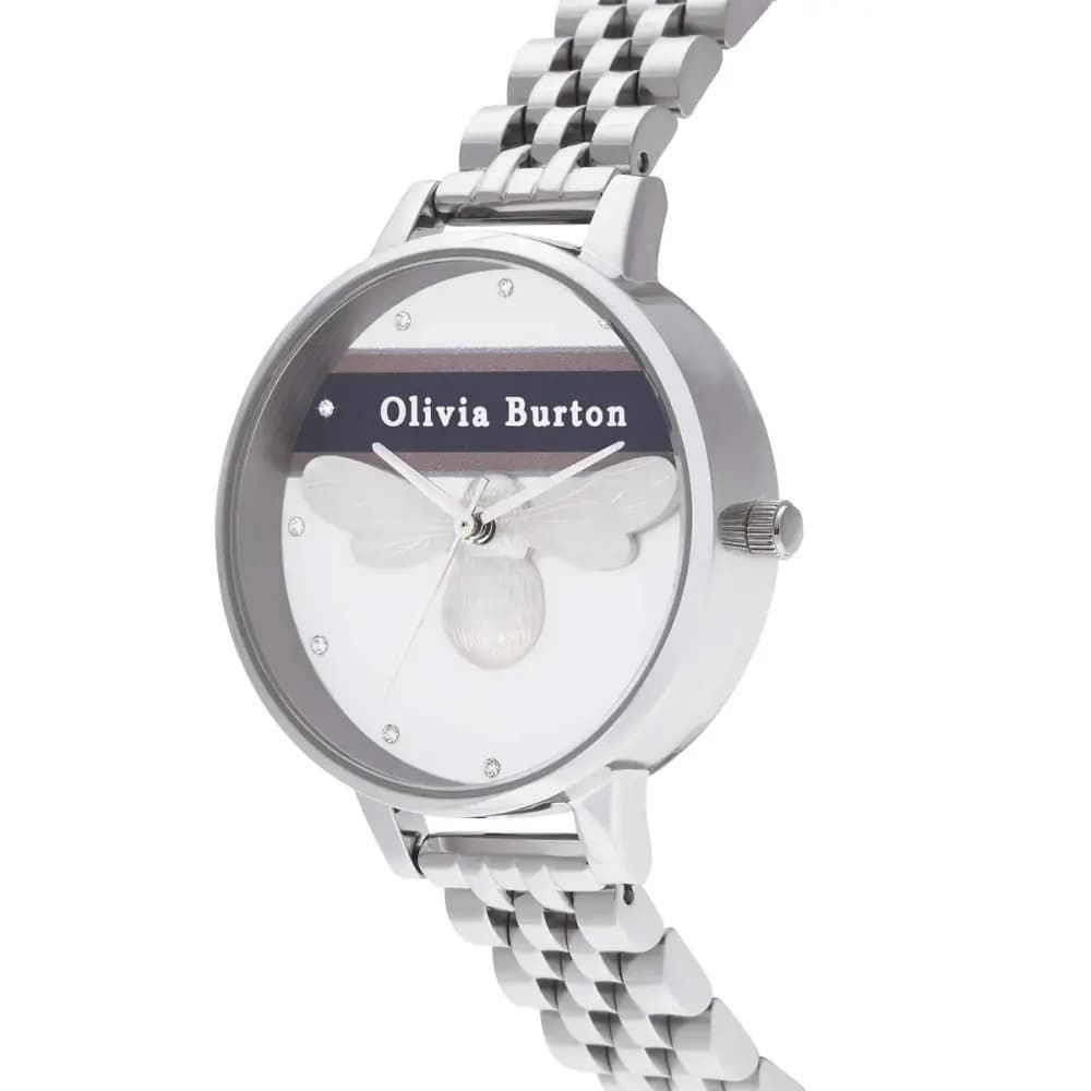 Montre Olivia Burton en acier inoxydable argenté