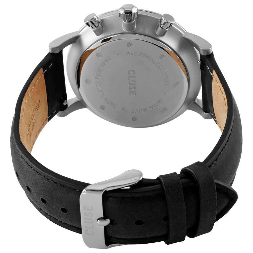 Cluse Black Leather Watch - Clobber Time Watches