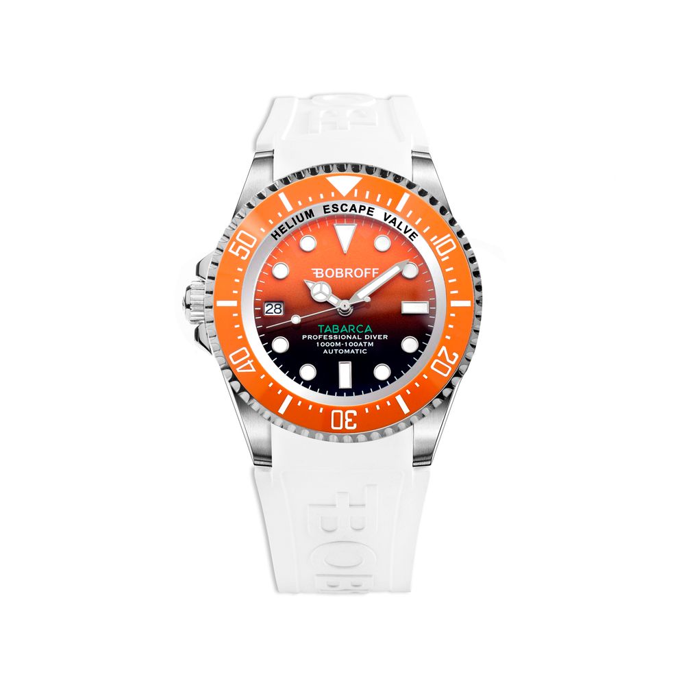 Montre Bobroff en caoutchouc blanc