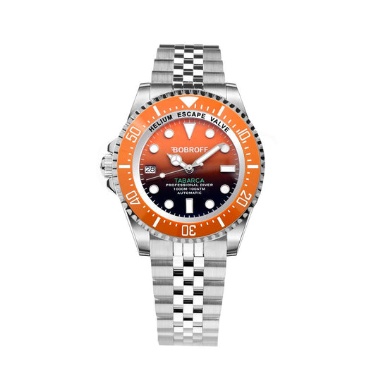 Bobroff Silver Stainless Steel Dress Watch