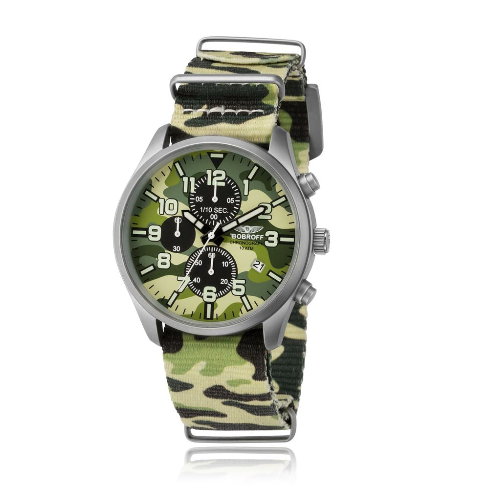 Montre homme Bobroff 0020 en nylon camouflage militaire