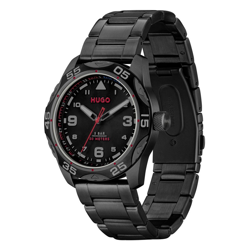 Montre Hugo Boss en acier inoxydable noir