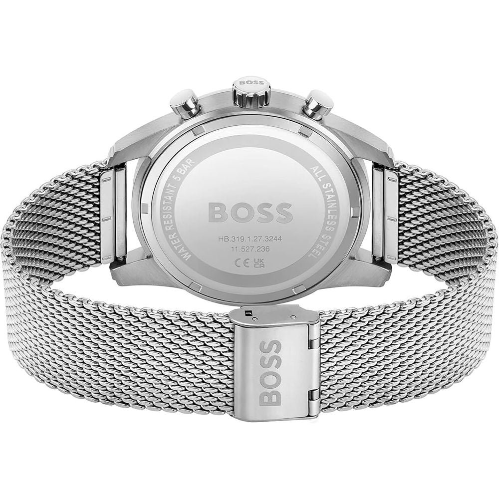 Montre homme Hugo Boss BO1513938 en acier inoxydable argenté et cadran vert