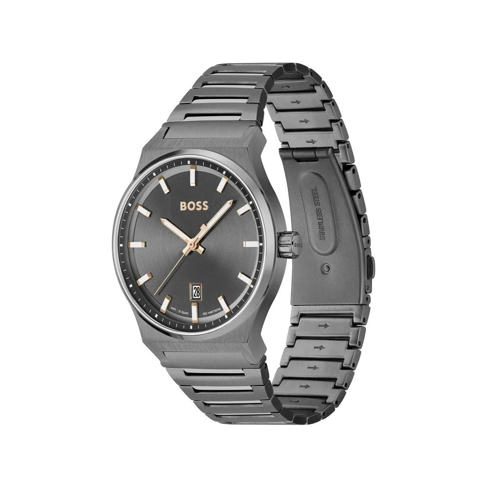 Montre Hugo Boss BO1514078 pour homme en acier inoxydable gris 41 mm