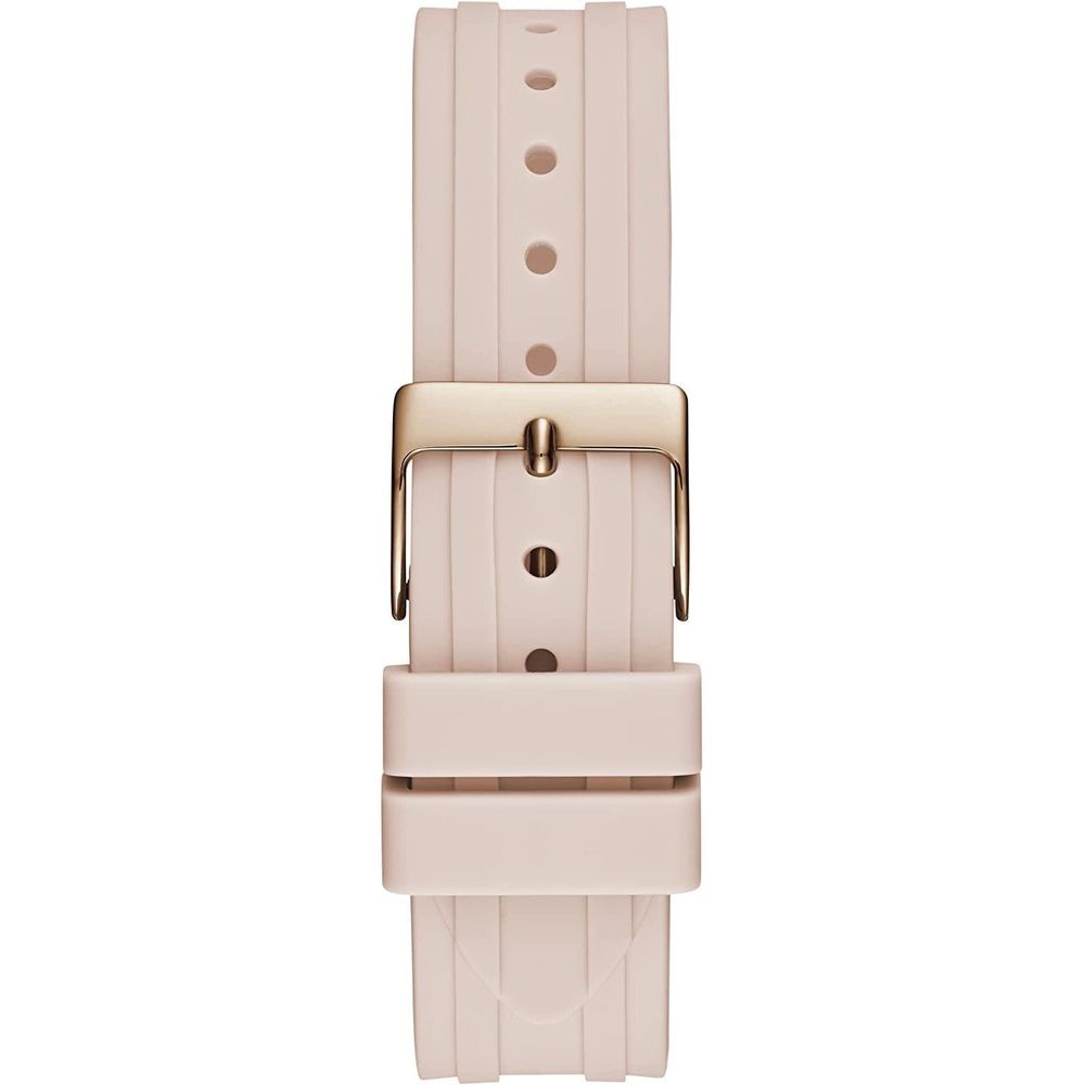 Montre Guess Heiress en silicone doré et rose pour femme