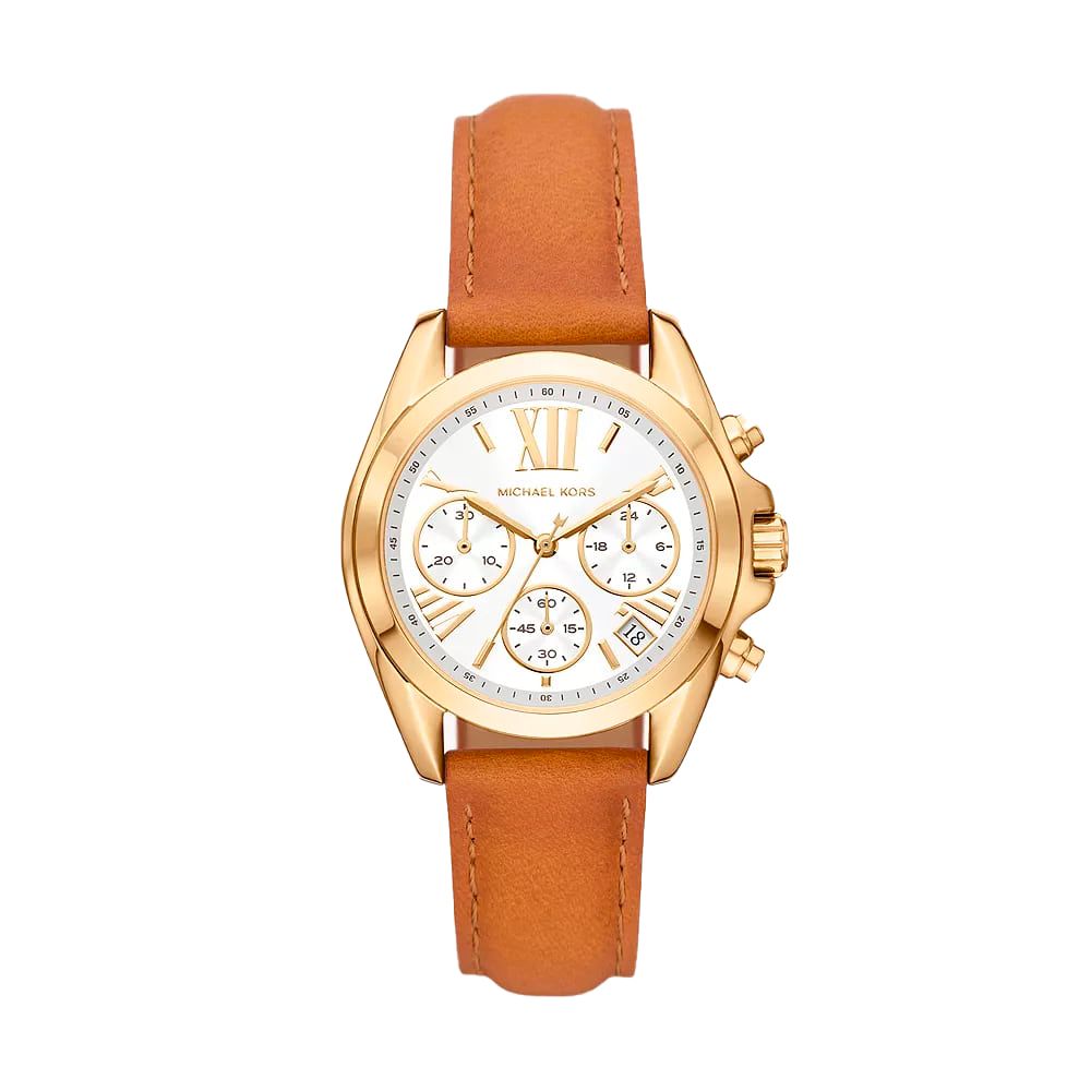 Montre femme Michael Kors MK2961 en cuir marron et boîtier doré