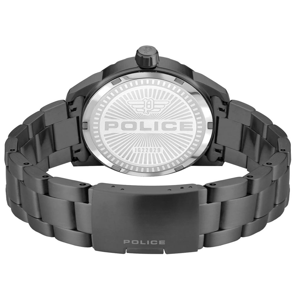 Police PENDRY 3H GUN DIAL IPG BRACELET Black Stainless Steel Men's Watch