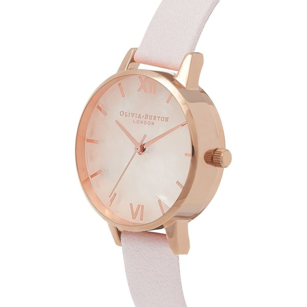 Montre Olivia Burton Nacarado en cuir synthétique rose pour femme
