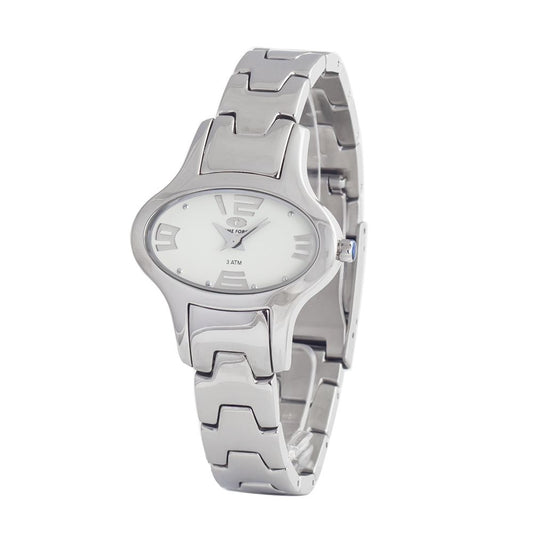 Montre Time Force en acier inoxydable argenté