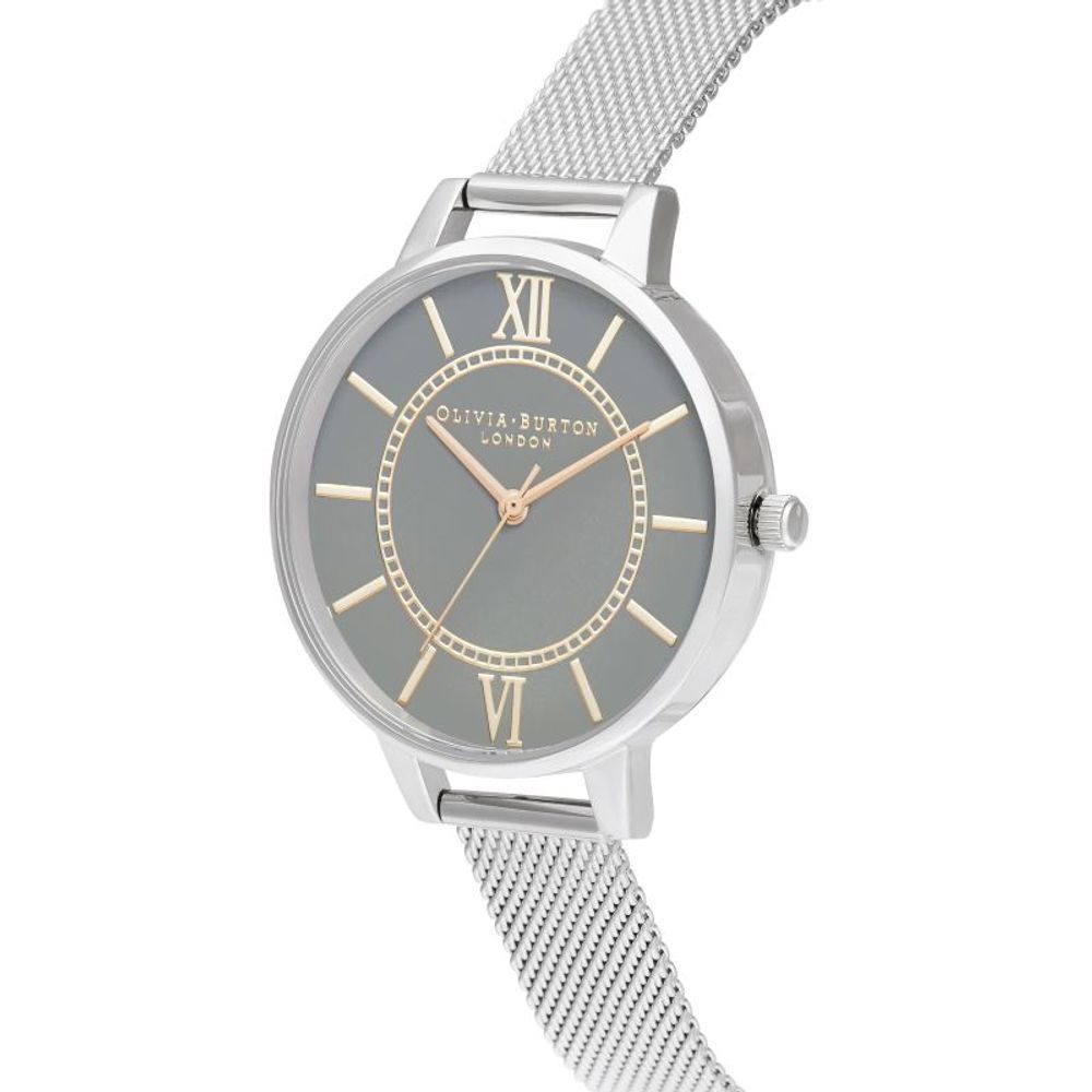 Olivia Burton Classic Silver with Gold Tone numerals Stainless Steel Watch