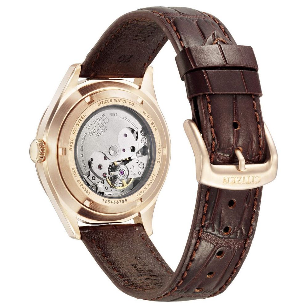 Montre homme Citizen en cuir marron habillé 40,20 mm