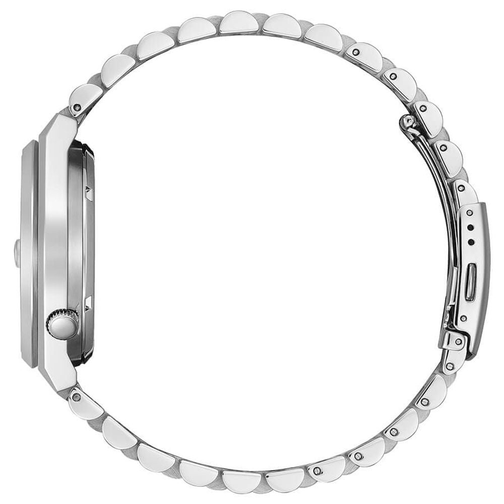 Montre homme Citizen TSUYOSA, cadran vert, boîtier en acier inoxydable gris, 40 mm