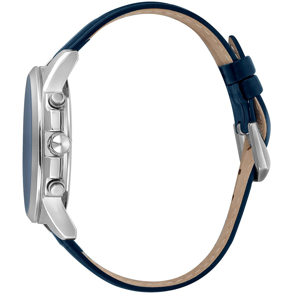 Montre habillée en cuir noir Just Cavalli