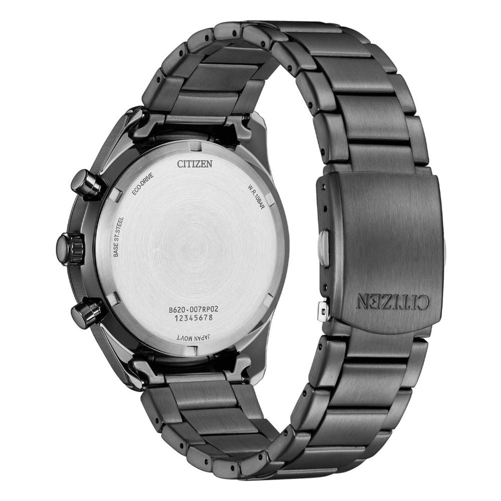 Montre homme Citizen à bracelet en acier inoxydable gris 43 mm