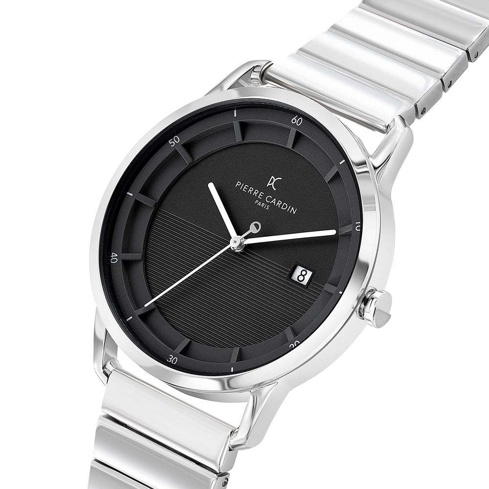 Pierre Cardin Gray Stainless Steel Dress Watch