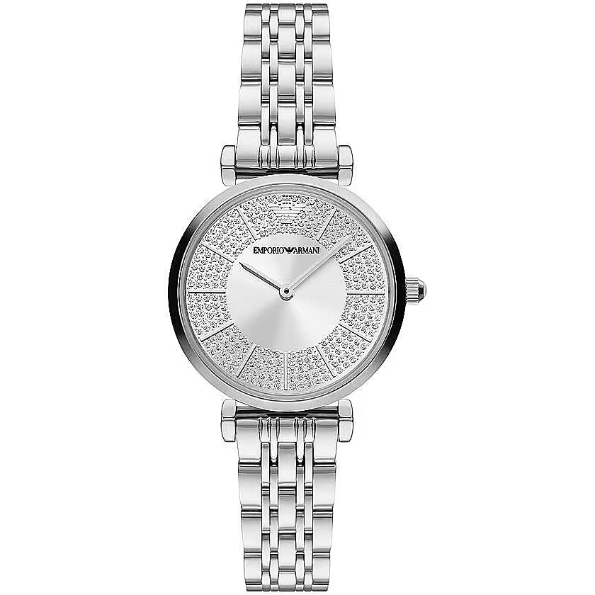 Reloj de cuarzo Emporio Armani de acero plateado