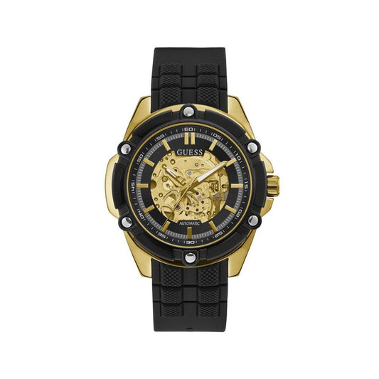 Montre Guess Bolt pour homme en résine dorée et noire