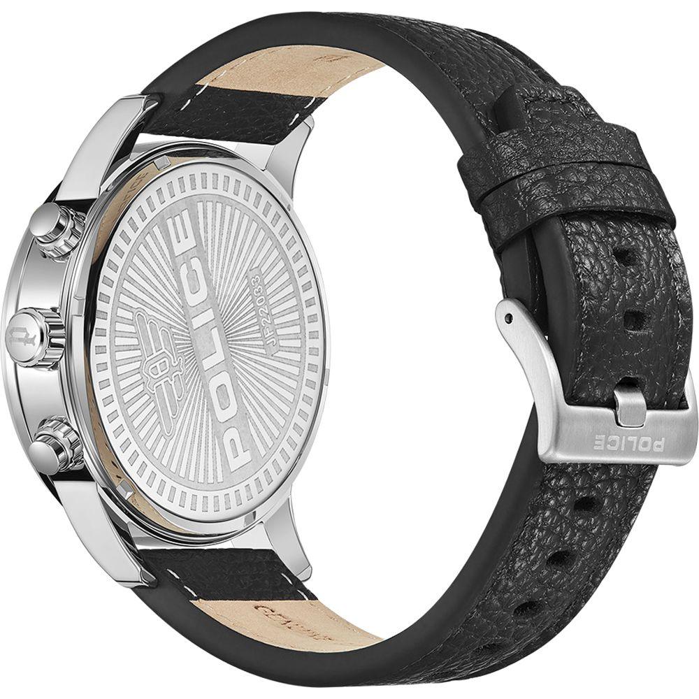 Police Black Leather Watch - Clobber Time Watches