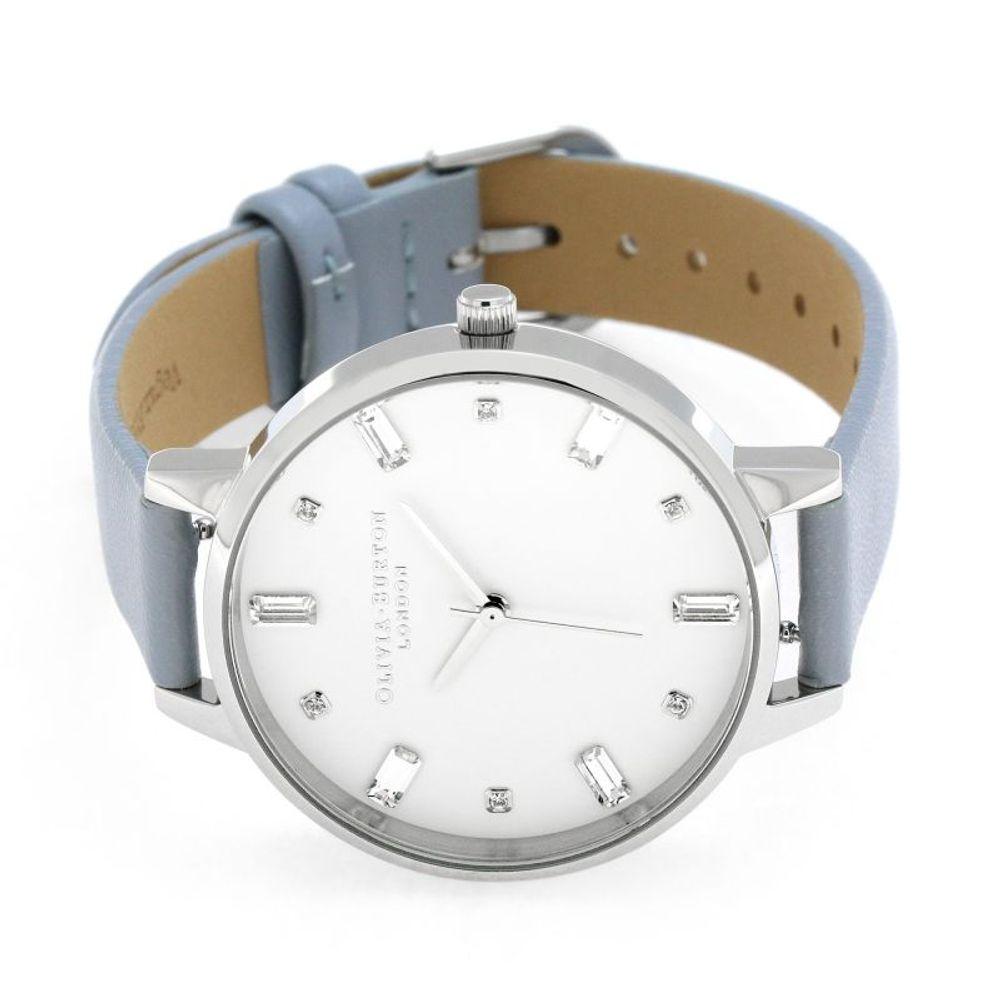 Olivia Burton Blue Leather Leather Watch - Clobber Time Watches