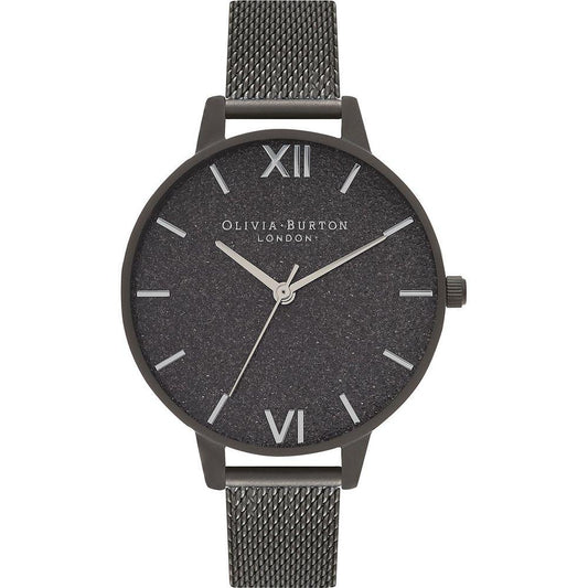 Olivia Burton Black Steel Watch - Clobber Time Watches