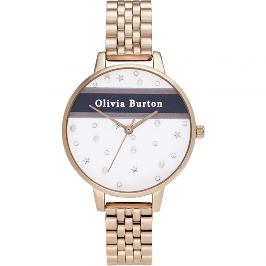 Montre Olivia Burton en acier inoxydable multicolore