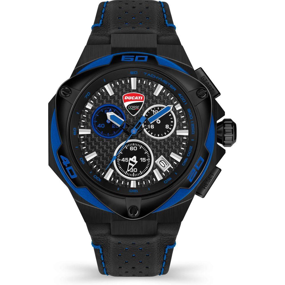 Ducati Black Leather Watch - Clobber Time Watches