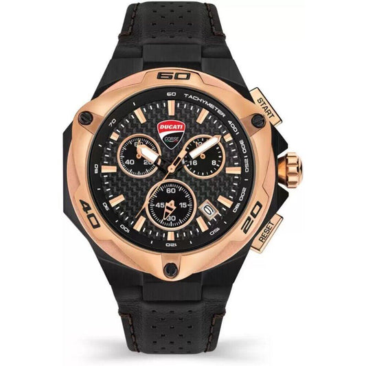 Ducati Black Leather Watch - Clobber Time Watches