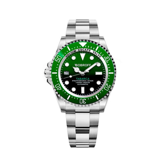 Montre Bobroff en acier inoxydable argenté