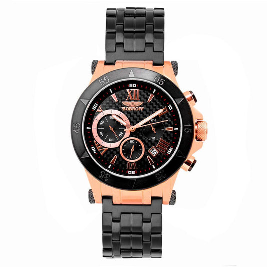 Bobroff Black Steel Watch - Clobber Time Watches
