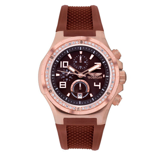 Bobroff Brown Rubber Unisex Watch