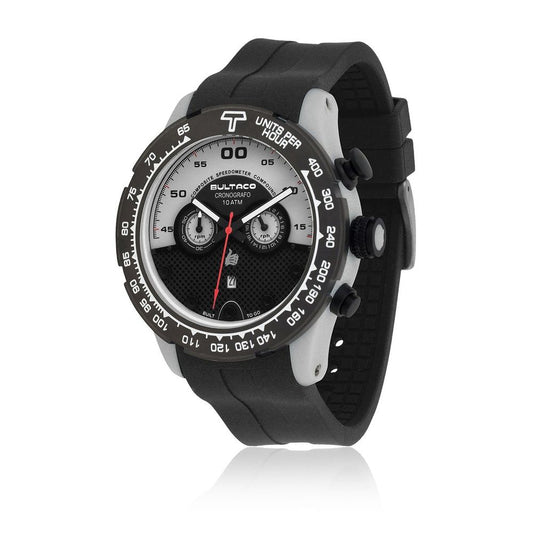 Montre homme Bultaco Ice Generation Lagoon en caoutchouc noir et gris et composite