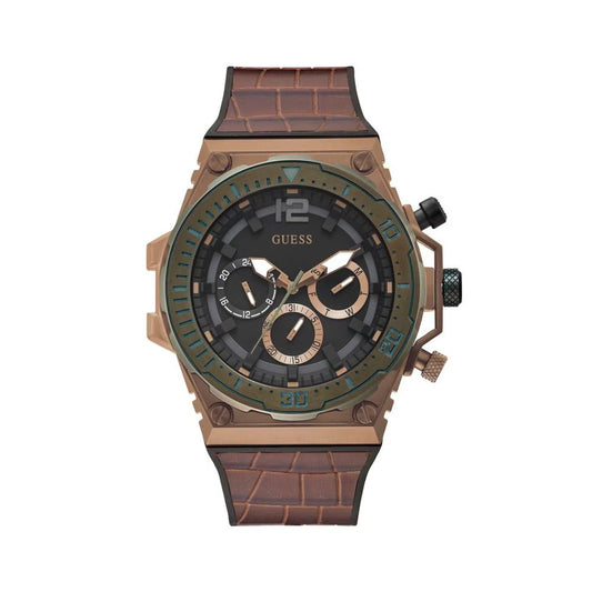 Montre synthétique marron Guess