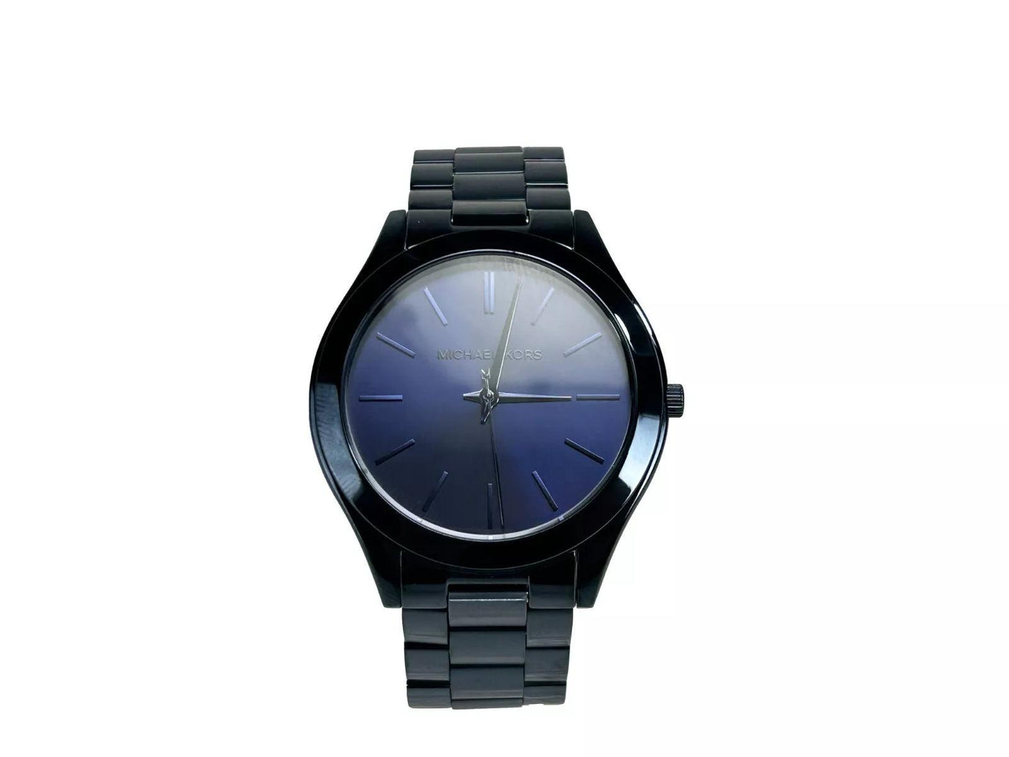 Michael Kors Slim Runway Stainless Steel Watch MK3419 Blue - Clobber Time Watches