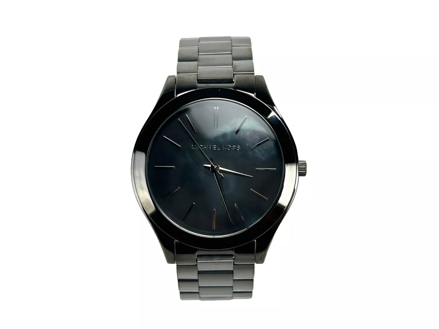Montre Michael Kors Slim Runway en acier inoxydable, couleur bronze, MK3413, unisexe