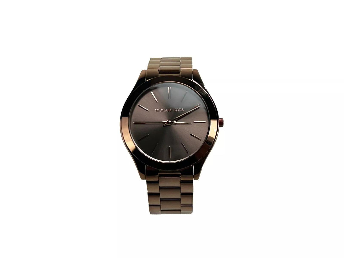Michael Kors Slim Runway Brown Stainless Steel Watch MK3418 - Clobber Time Watches