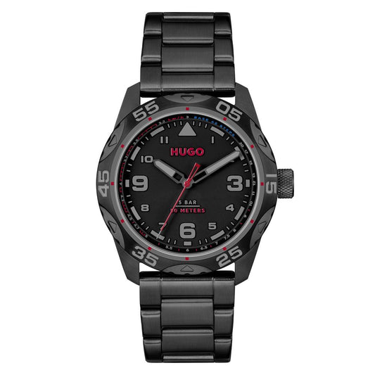 Montre Hugo Boss en acier inoxydable noir