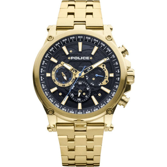 Montre Police en acier inoxydable doré