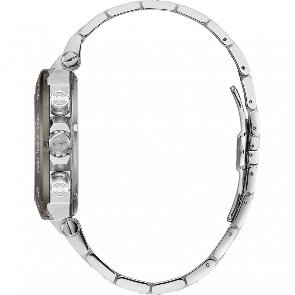 GC GCY37011 Swiss Made Silver & Grey Stainless Steel Men's Watch