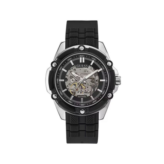 Montre Guess Bolt en silicone noir et gris pour homme