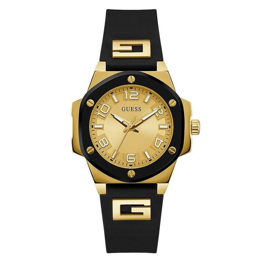 Montre Guess G Hype en silicone noir et or pour femme